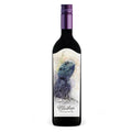 Bottle of Bloukop Semi‑Sweet Red Wine with a label featuring a lizard on a white background