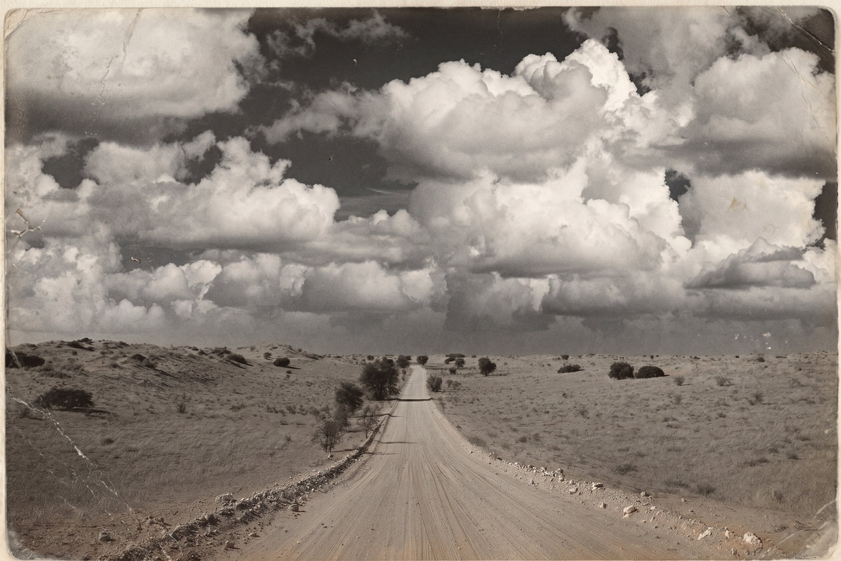 The road from the Kalahari Desert