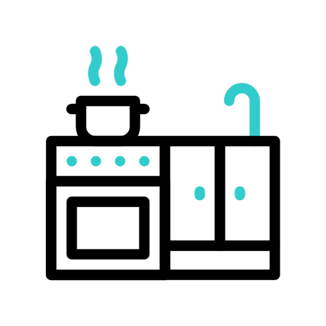 Self-catering with Full Kitchen